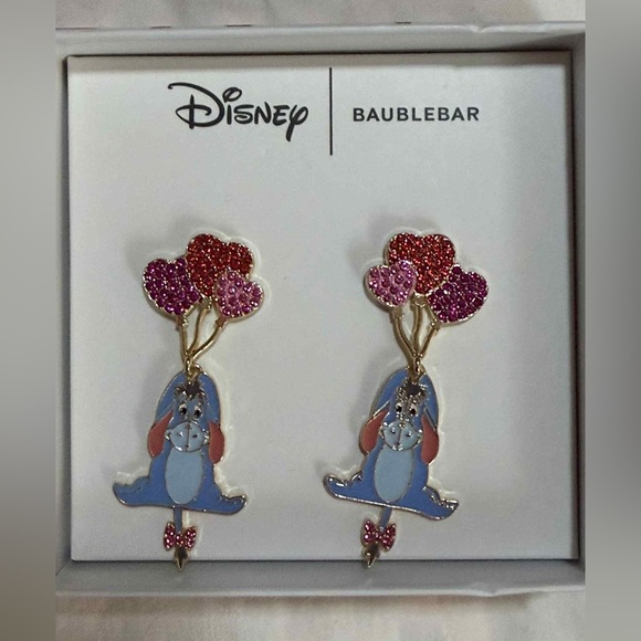 Disney X Baublebar Eeyore Holding Balloons Drop Dangle Earrings - Picture 2 of 5